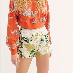 FREE PEOPLE TROPICAL COMBO SHORTS